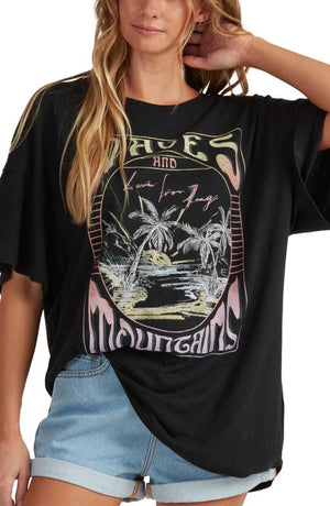 Roxy Sweet Jane Oversize Organic Cotton Hemp Graphic Tee