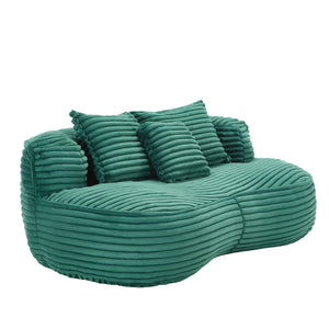 Emerald High Back Bean Bag Sofa Lounger for Adults and Kids, Indoor & Outdoor, Durable Corduroy