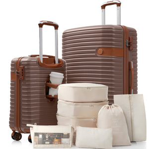 Hardshell Luggage Set with TSA Lock, 360° Spinner Wheels, Lightweight Durable Travel Suitcases for Women/Men Carry-On & Check-In