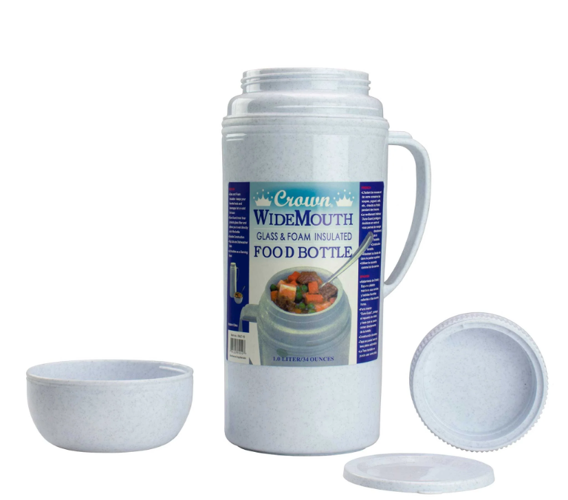 BRENTWOOD RAZ10 34OZ VACUUM INSULATED FOOD JAR, WHITE