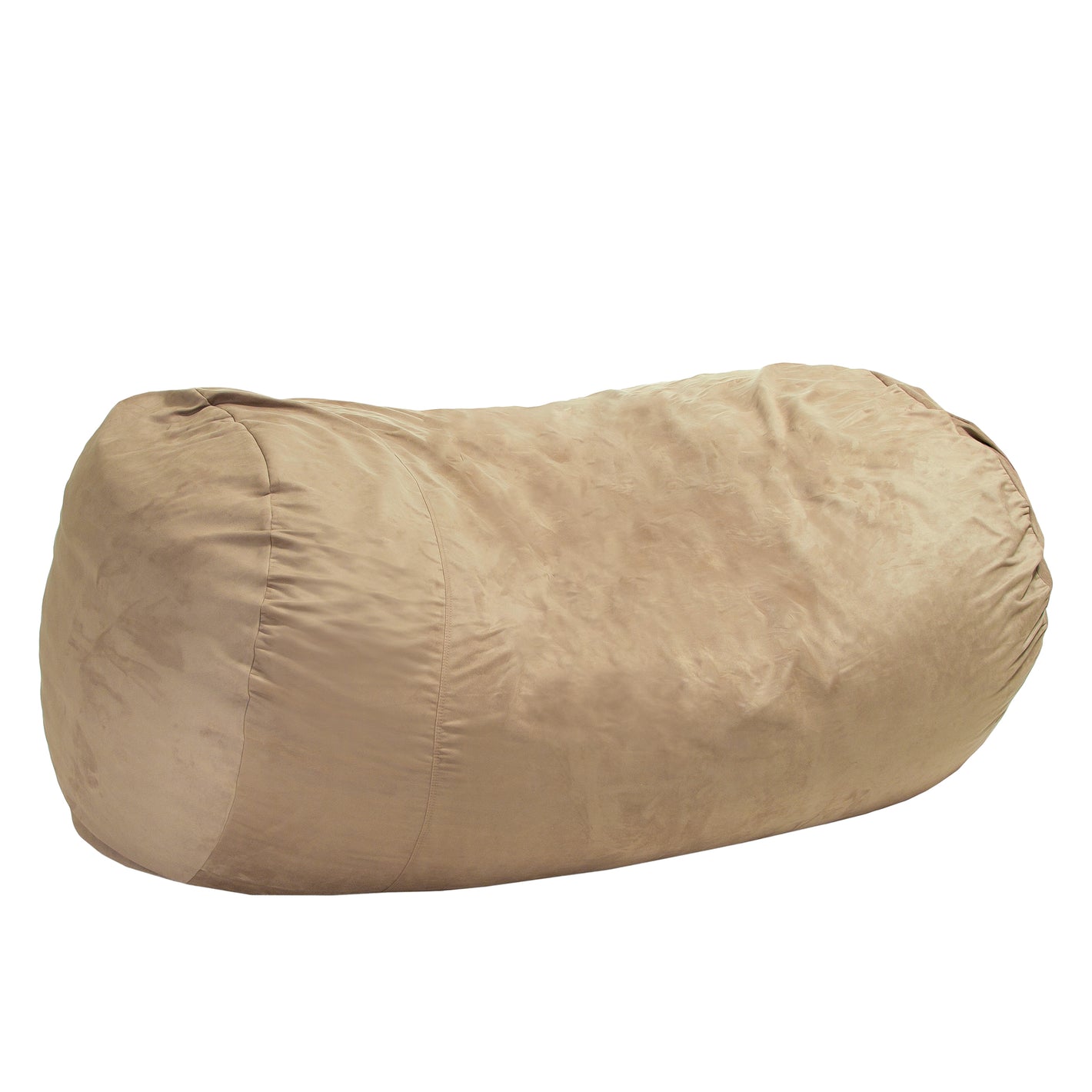 Jasper Traditional 8 Foot Suede Cylindrical Bean Bag, Tuscany Color, Microfiber Material
